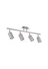 Inlight Επιτοίχιο σποτ από μέταλλο σε ασημί απόχρωση 4XGU10 D:70cm (9087-4-Silver)