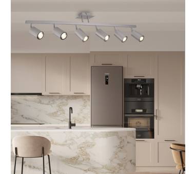 Inlight Επιτοίχιο σποτ από μέταλλο σε ασημί απόχρωση 4XGU10 D:110cm (9087-6-Silver)