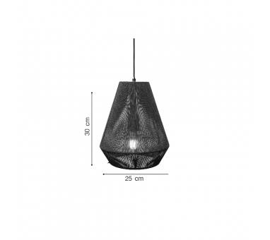 Inlight Κρεμαστό φωτιστικό με καπέλο απο ίνα 1xE27 D:25cm (4057-C)