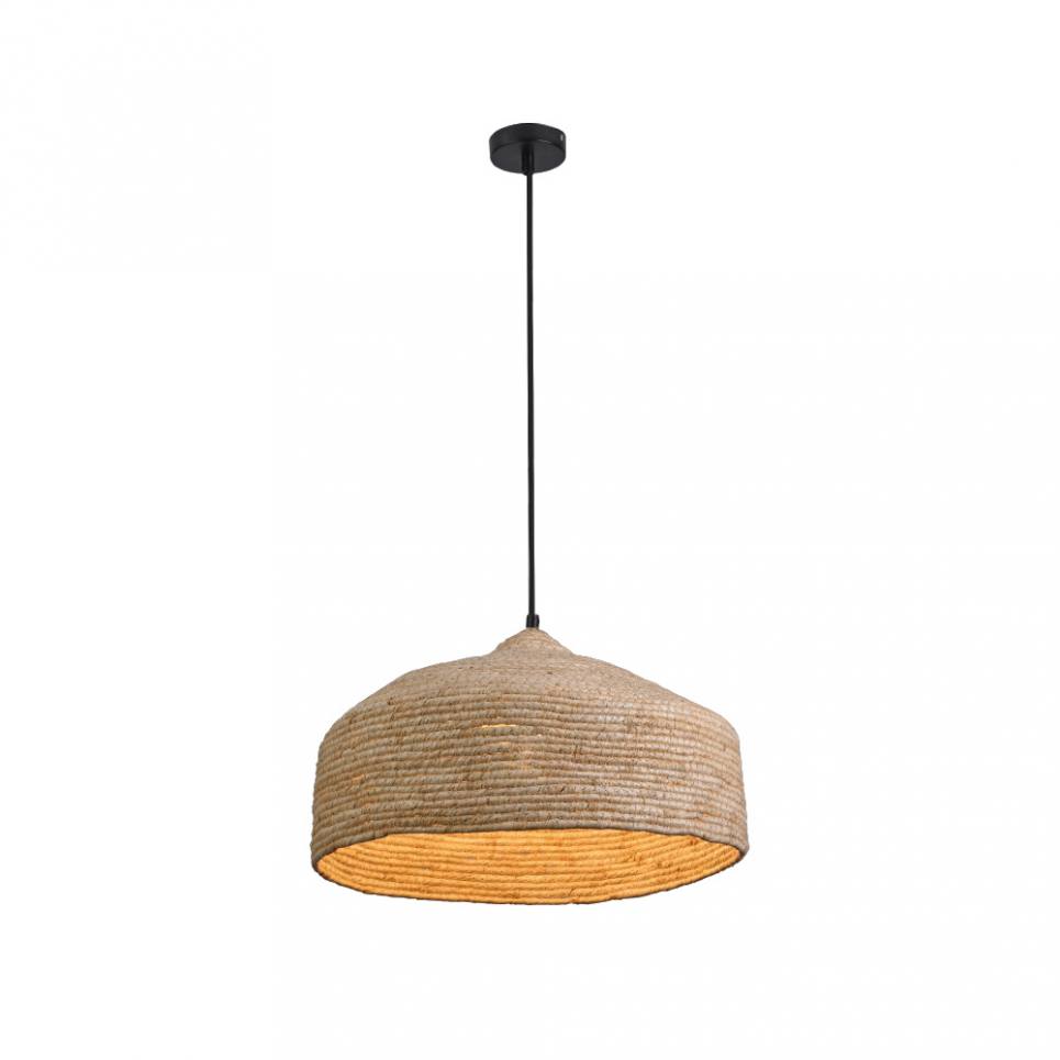 Inlight Κρεμαστό φωτιστικό με καπέλο απο σχοινί 1xE27 D:40cm (4058)