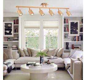 Inlight Επιτοίχιο σποτ από χρυσαφί μέταλλο 6XGU10 D:110cm (9082-6)