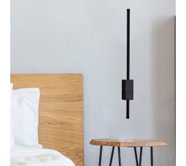 Inlight Επιτοίχιο φωτιστικό LED 12W 3CCT από μαύρο μέταλλο (43045-BL)