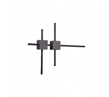 Inlight Επιτοίχιο φωτιστικό LED 21W 3CCT από μαύρο μέταλλο (43048-BL)