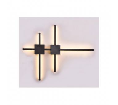 Inlight Επιτοίχιο φωτιστικό LED 21W 3CCT από μαύρο μέταλλο (43048-BL)