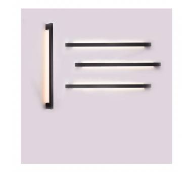 Inlight Επιτοίχιο φωτιστικό LED 14W 3CCT από μαύρο μέταλλο (43042-BL)