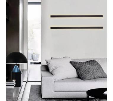 Inlight Επιτοίχιο φωτιστικό LED 14W 3CCT από μαύρο μέταλλο (43042-BL)