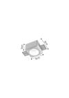 Inlight Χωνευτό τετράγωνο σποτ από γύψο 1XGU10 D:8cm (Χ0011-WH)