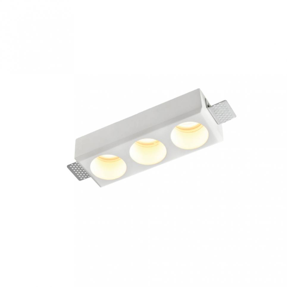 Inlight Χωνευτό τετράγωνο σποτ από γύψο 3XGU10 D:22cm (Χ0013-WH)