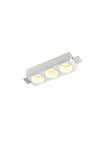Inlight Χωνευτό τετράγωνο σποτ από γύψο 3XGU10 D:22cm (Χ0013-WH)