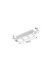 Inlight Χωνευτό τετράγωνο σποτ από γύψο 3XGU10 D:22cm (Χ0013-WH)