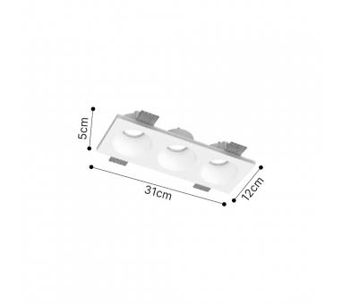 Inlight Χωνευτό σποτ από γύψο 3XGU10 D:31cm (Χ0016-WH)