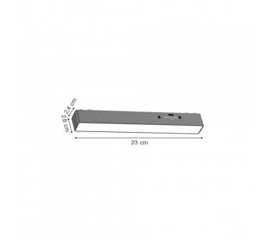 Inlight Γραμμικό φωτιστικό LED 7W 3CCT για ultra thin ράγα σε μαύρη απόχρωση D:23X2,6X2,4cm (TMU0040-Black)