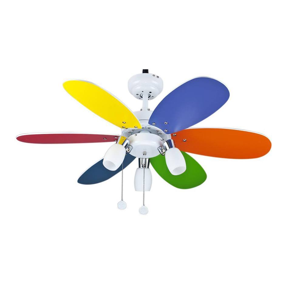Παιδικός Ανεμιστήρας Οροφής με Φως Χρωματιστός 20-0076-51-188