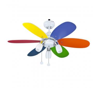 Παιδικός Ανεμιστήρας Οροφής με Φως Χρωματιστός 20-0076-51-188
