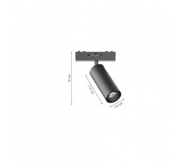 Inlight Φωτιστικό LED 9W 3CCT για Ultra-Thin μαγνητική ράγα σε λευκή απόχρωση D:4,4X16cm (TMU0130-White) 