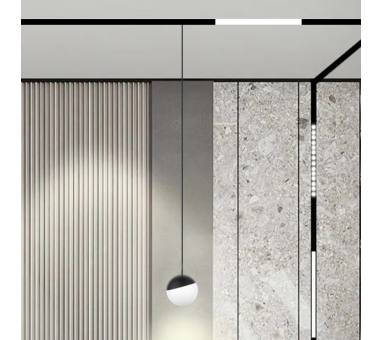 Inlight Κρεμαστό Φωτιστικό LED 6W 3000K-6000K για Ultra-Thin μαγνητική ράγα σε μαύρη απόχρωση D:10X10cm (TMZ0050-Black)