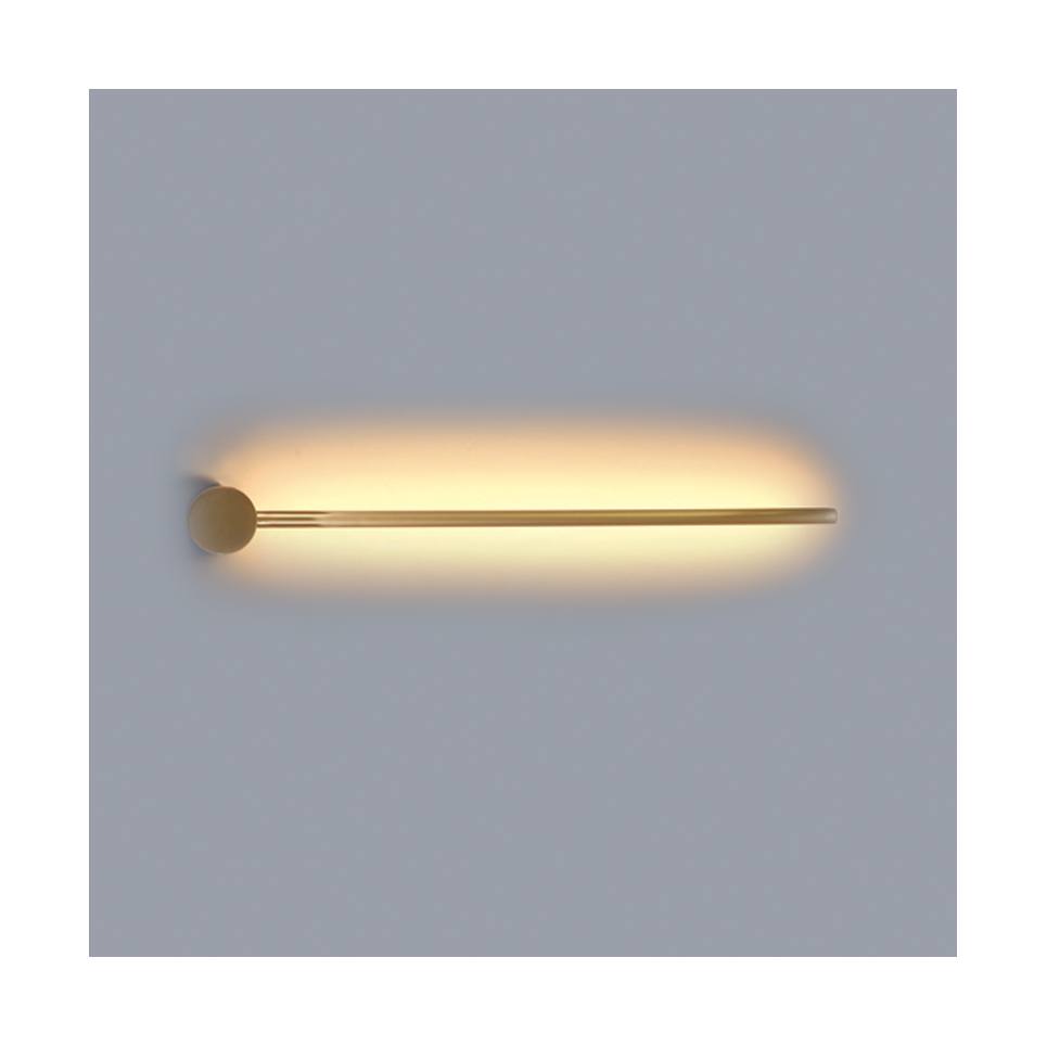 InLight Επίτοιχο Φωτιστικό LED Χρυσαφί 7W – Γραμμικό Backlight 3000K (43015-Golden)