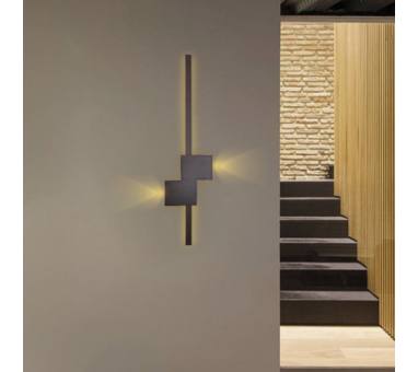 Inlight Επιτοίχιο Φωτιστικό LED Μαύρο 13W – Γραμμικό 60 cm (43043-BL)