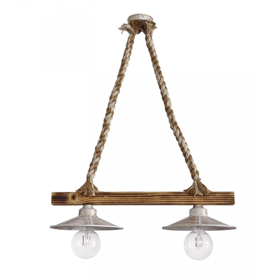 Heronia ΜΙΧ-150RAGA 2/L ROPE ΜΙΧ-WH-BR ΚΡΕΜΑΣΤΟ