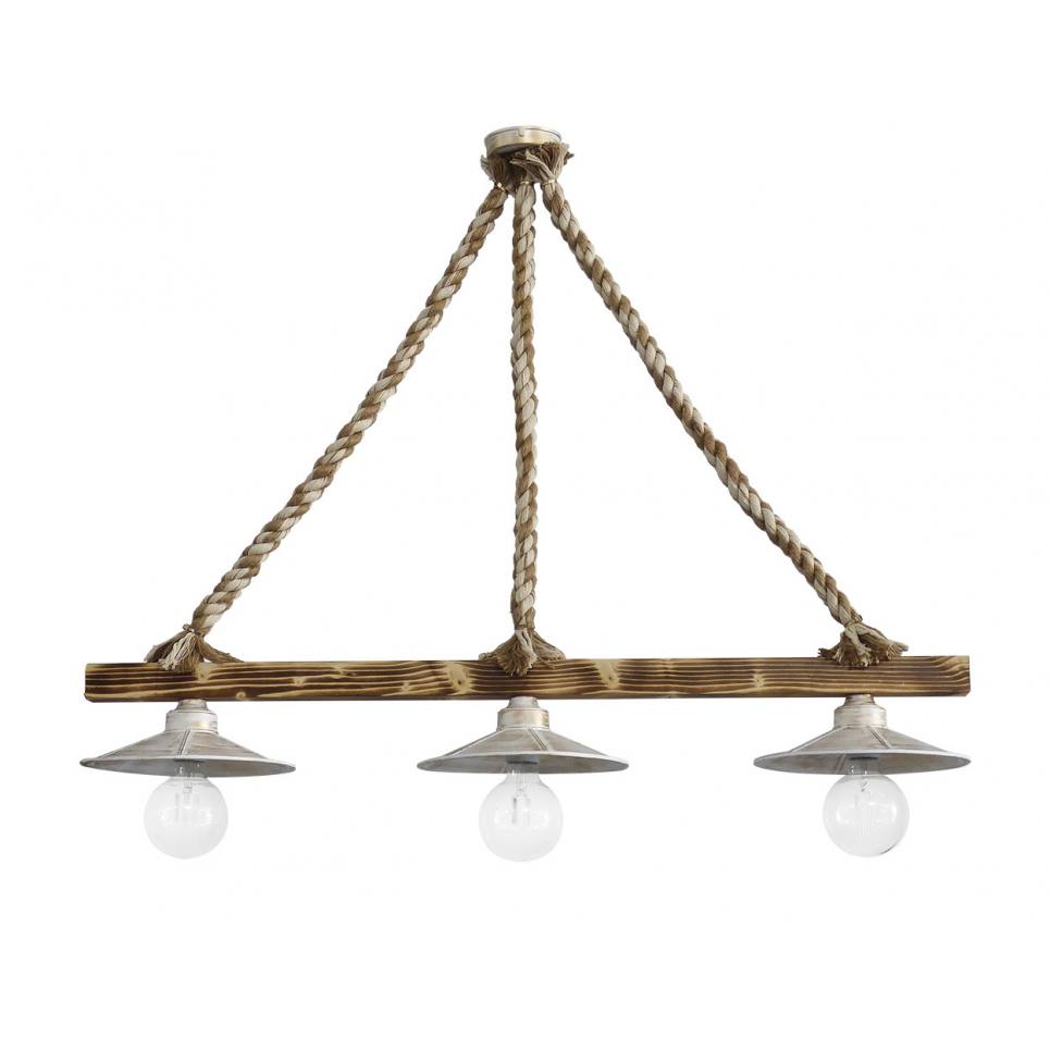 Heronia ΜΙΧ-150RAGA 3/L ROPE ΜΙΧ-WH-BR ΚΡΕΜΑΣΤΟ