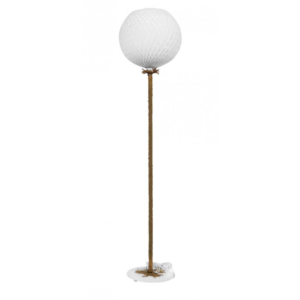 Heronia SILK-02 FLOOR LAMP ROPE WHITE-UT-WH ΟΡΘΟΣΤΑΤΗΣ ΣΧΟΙΝΙ