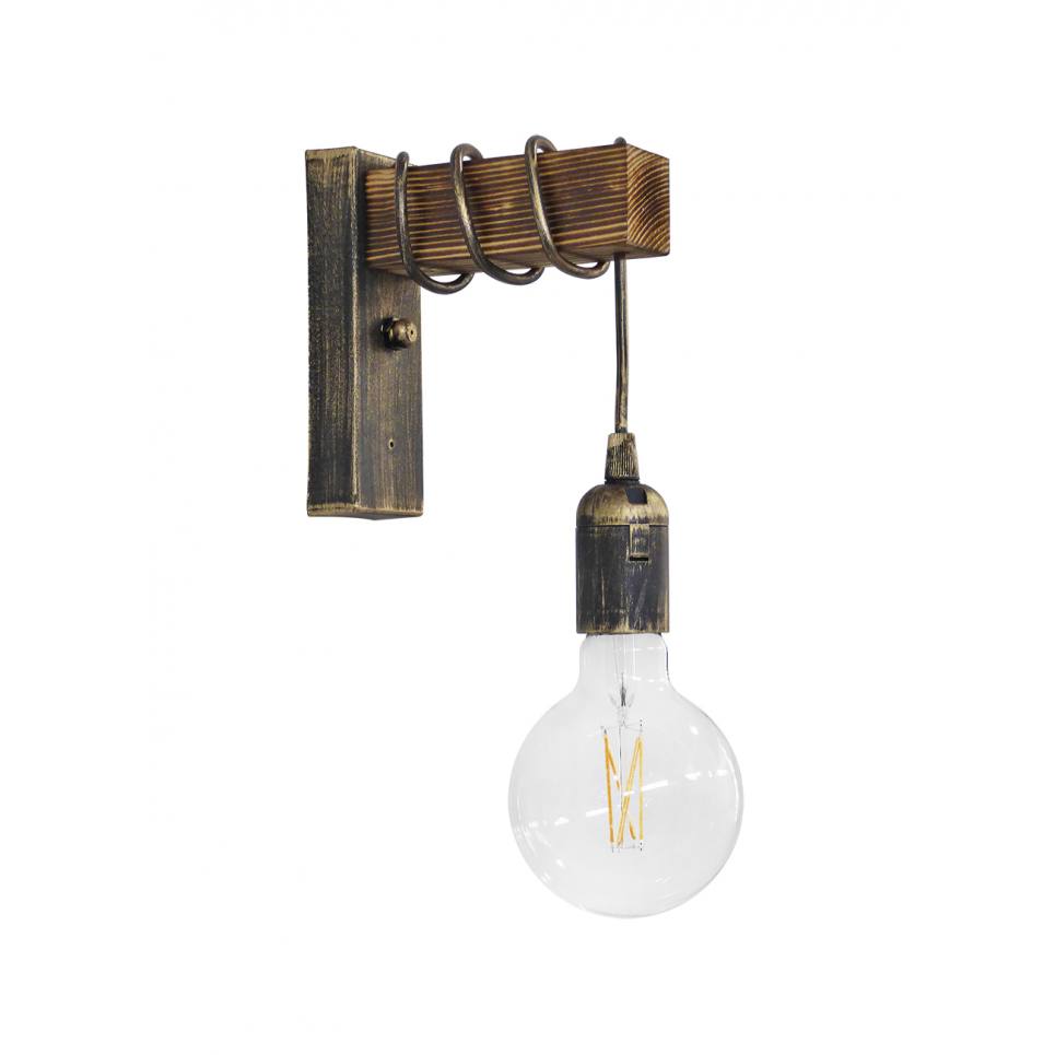 Heronia Ε/27ΑΡ SQUARE BRONZE ΑΠΛΙΚΑ ΞΥΛΟ