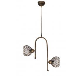 Heronia S-20K-B' CHRIS 2/L BRONZE ΚΡΕΜΑΣΤΟ ΚΟΥΡΜΠΑ 2/Φ ΚΡΥΣΤΑΛΛΑ