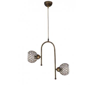 Heronia S-20K-B' CHRIS 2/L BRONZE ΚΡΕΜΑΣΤΟ ΚΟΥΡΜΠΑ 2/Φ ΚΡΥΣΤΑΛΛΑ