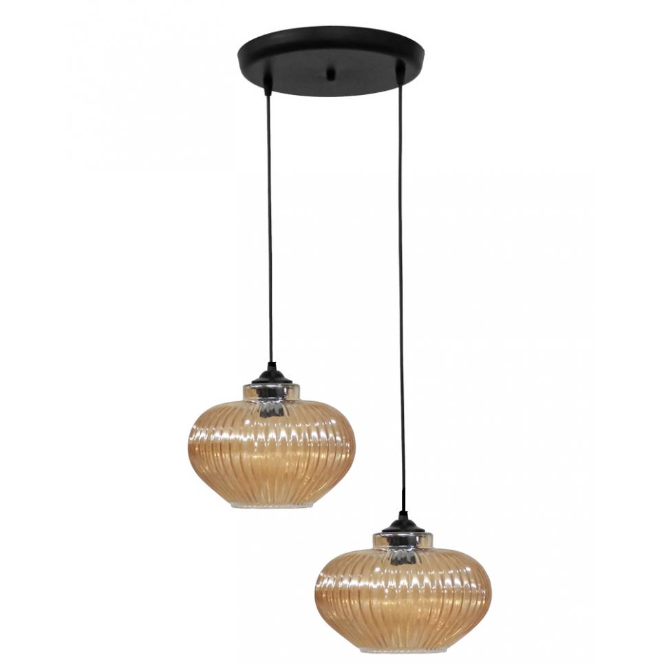 Heronia RIGATO/2L PENDEL BL-MELI ΚΡΕΜΑΣΤΟ ΑΝΙΣΟΠΕΔΟ ΓΥΑΛΙΝΟ