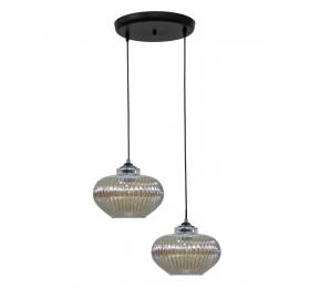 Heronia RIGATO/2L PENDEL BL-FUME ΚΡΕΜΑΣΤΟ ΑΝΙΣΟΠΕΔΟ ΓΥΑΛΙΝΟ