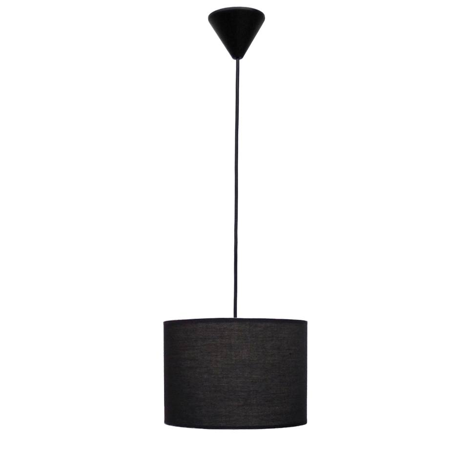 Heronia ΗΚ-03 ΜΑΥΡΟ Φ20 ΚΥΛΙΝΔΡΟΣ ΚΡΕΜΑΣΤΟ 1/L Ε/27 ME ΚΑΛΩΔΙΟ ΑΜΠΑΖΟΥΡ