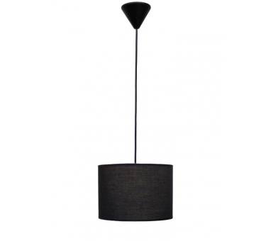 Heronia ΗΚ-03 ΜΑΥΡΟ Φ20 ΚΥΛΙΝΔΡΟΣ ΚΡΕΜΑΣΤΟ 1/L Ε/27 ME ΚΑΛΩΔΙΟ ΑΜΠΑΖΟΥΡ