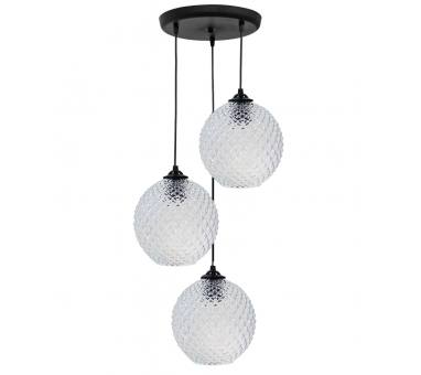 Heronia GL-5010 PENDEL 3/L BL-TRANSPARANTE BALL ΚΡΕΜΑΣΤΟ