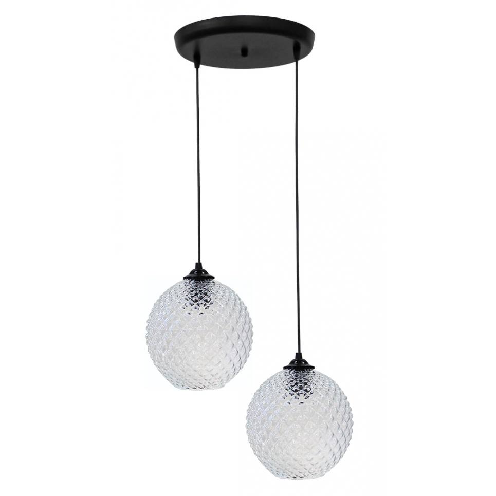 Heronia GL-5010 PENDEL 2/L BL-TRANSPARANTE BALL ΚΡΕΜΑΣΤΟ