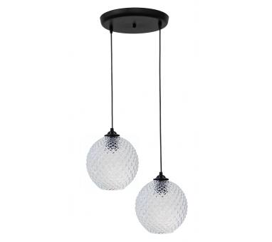 Heronia GL-5010 PENDEL 2/L BL-TRANSPARANTE BALL ΚΡΕΜΑΣΤΟ