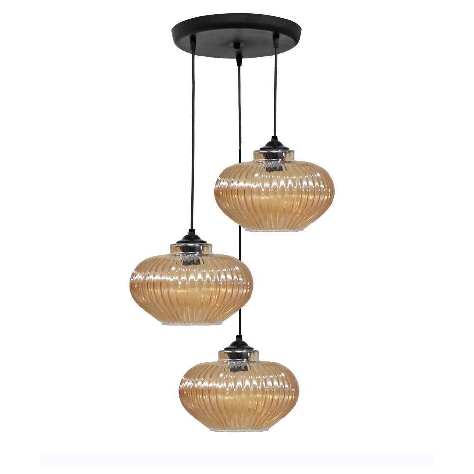 Heronia RIGATO/3L PENDEL BL-MELI ΚΡΕΜΑΣΤΟ ΑΝΙΣΟΠΕΔΟ ΓΥΑΛΙΝΟ