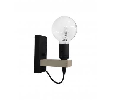 Heronia E/27AP FLAT BLACK ΑΠΛΙΚΑ ΞΥΛ.ΝΤΟΥΙ