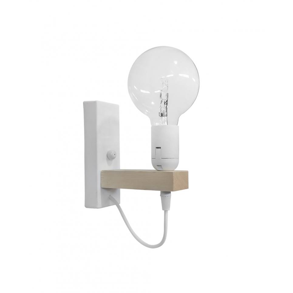 Heronia E/27AP FLAT WHITE ΑΠΛΙΚΑ ΞΥΛ.ΝΤΟΥΙ