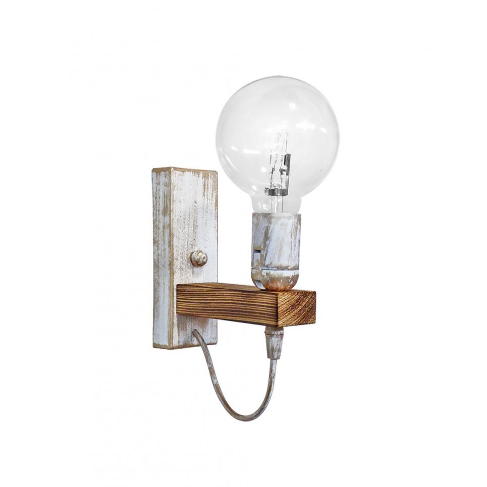 Heronia E/27AP FLAT WH-BR ΑΠΛΙΚΑ ΞΥΛ.ΝΤΟΥΙ