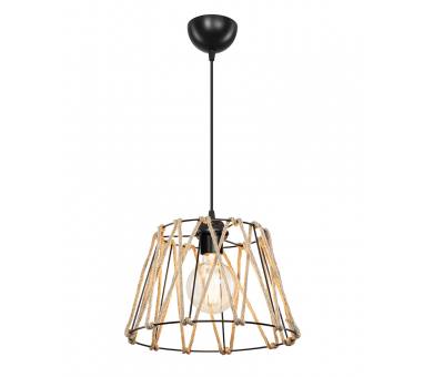 Heronia HAVANA 1L BARREL Φ20 ΚΡΕΜΑΣΤΟ ΜΕΤΑΛΛΙΚΟ-ΣΧΟΙΝΙ Ε/27