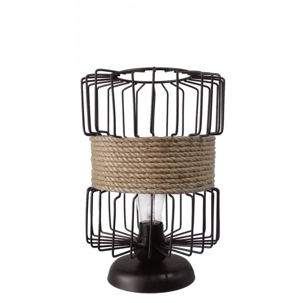 Heronia HAVANA/PR BARREL Η31cm x Φ20 ΠΟΡΤΑΤΙΦ ΜΕΤ.ΣΧΟΙΝΙ Ε/27