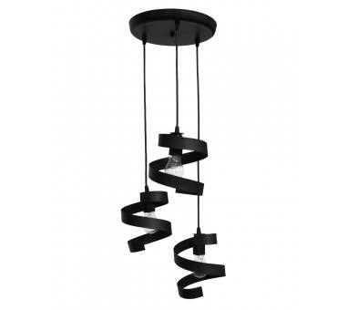 Heronia FLEXI-01 BLACK 3L PENDEL ΜΟΝΤΕΡΝΟ ΚΡΕΜΑΣΤΟ Ε/27