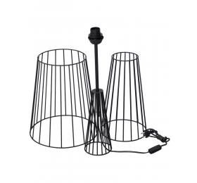 Heronia FLB-11 ΜΑΥΡΟ-BLACK ΔΑΠΕΔΟΥ ΒΑΣΗ (ΚΙΤ-3ΤΕΜΑΧΙΩΝ)h130 x Φ32