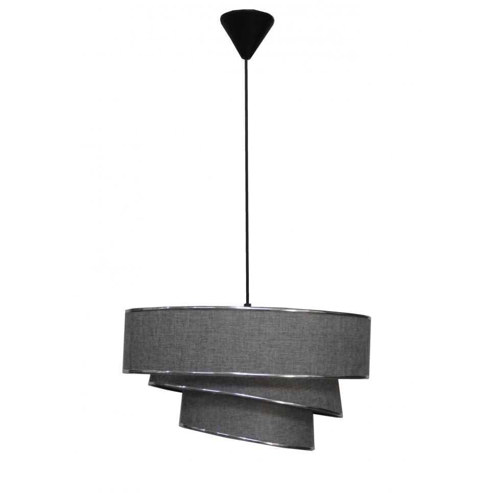 Heronia HK-30 ΓΚΡΙ 1L Φ40 3PLO Μοντέρνο Φωτιστικό Κρεμαστό E/27