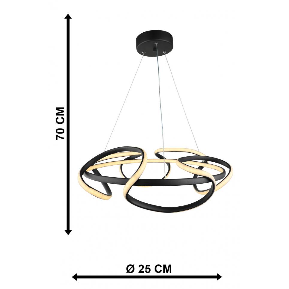 Heronia ORION-50 LED BLACK 120W 3000K/4000K/6500K ΦΩΤΙΣΤΙΚΟ LED