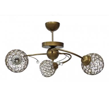Heronia CHRIS/3 PL BRONZE PLAFON CRYSTALS