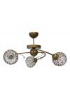 Heronia CHRIS/3 PL BRONZE PLAFON CRYSTALS
