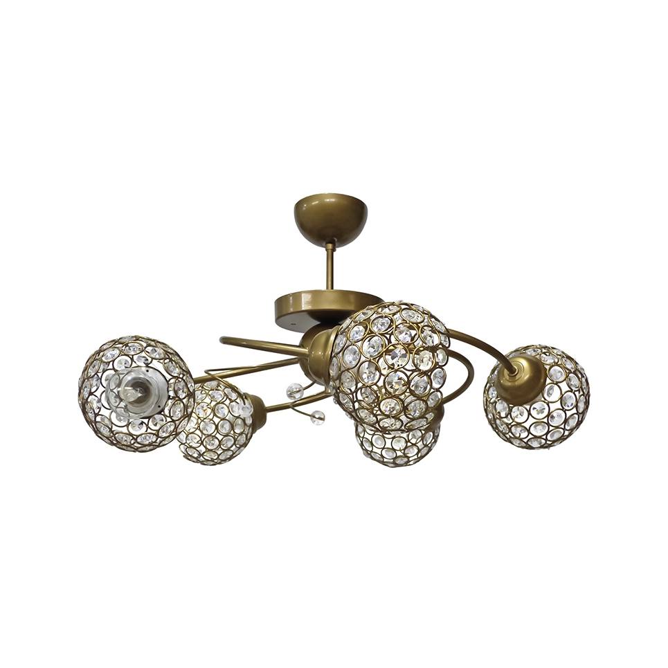 Heronia CHRIS/5 PL BRONZE PLAFON CRYSTALS