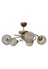 Heronia CHRIS/5 PL BRONZE PLAFON CRYSTALS