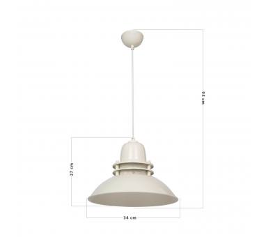 Heronia ΚΡΕΜΑΣΤΟ VINTAGE ΠΥΡΟΦΑΝΙ ΜΕΤΑΛΛΙΚΟ ZOE 1/L CREAM  Ε/27